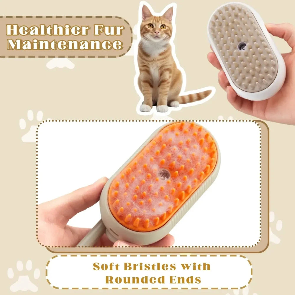 Steaming Pet Grooming Brush